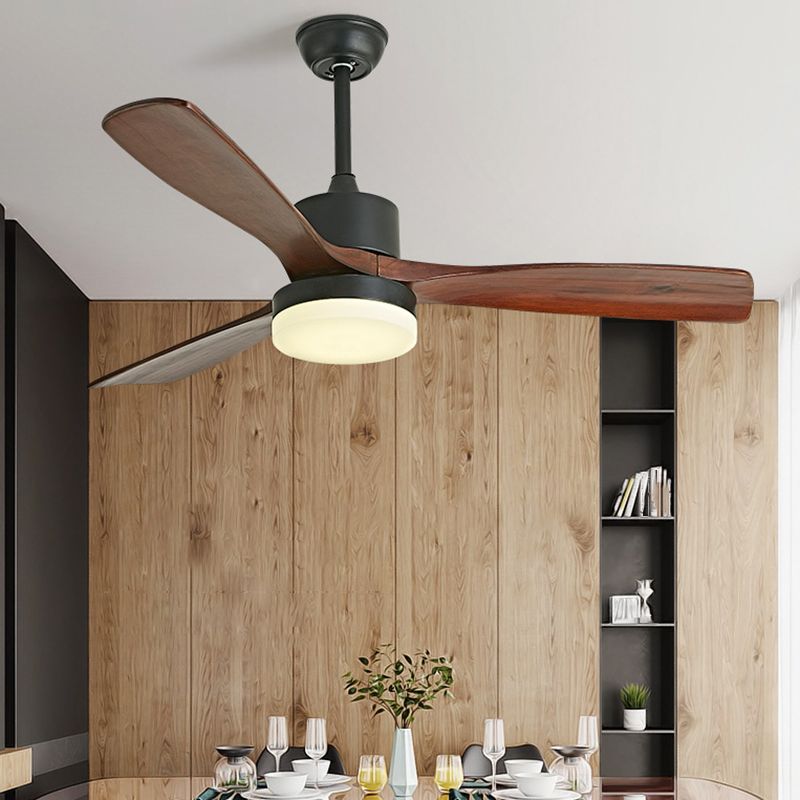 Nordic Ceiling Fan Light Fixture Wooden LED Ceiling Lamp for Bedroom