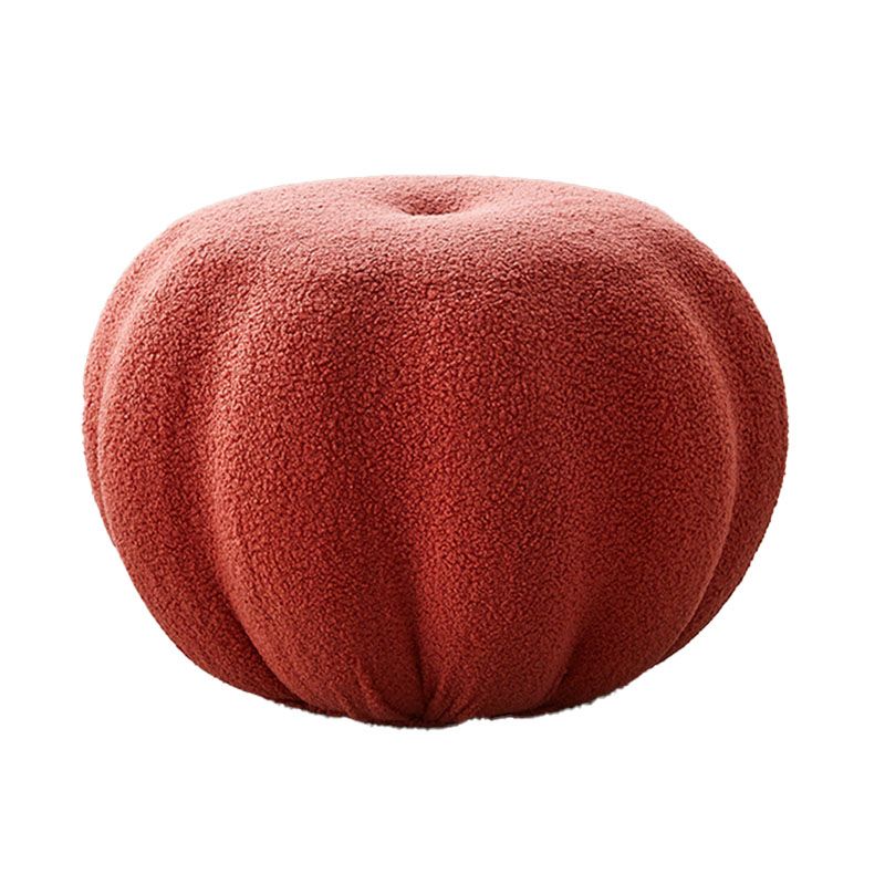 Luxury Ottoman Velvet Upholstered Solid Color Tear Resistant Round Ottoman