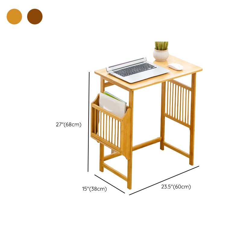 Bamboo Kids Desks with Storage Natural/Brown Writing Desks and Chair Set