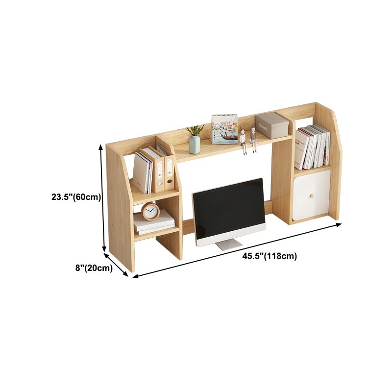 Modern Style Bookcase in Brown Color Wood Bookshelf for Office