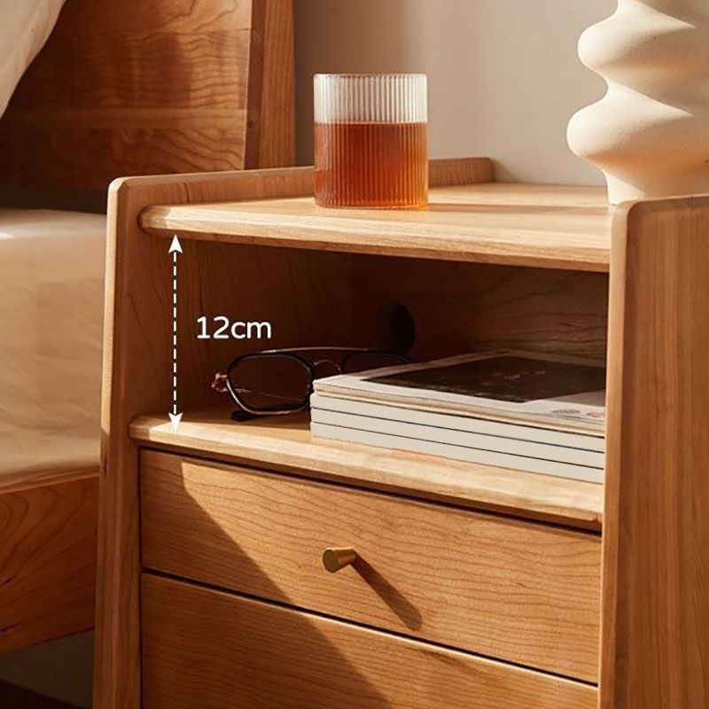 Contemporary Bedside Cabinet Solid Wood Night Table for Bedroom