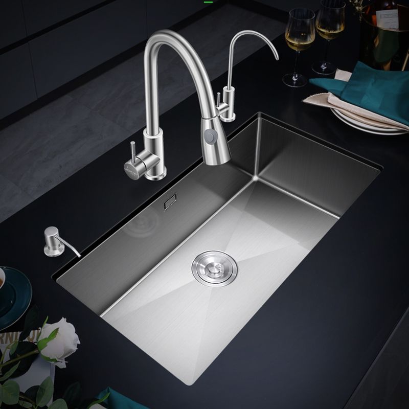 Single Bowl Kitchen Sink Stainless Steel Kitchen Sink with Drain Assembly