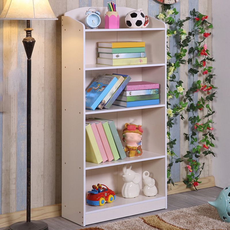 Modern Style Bookcase Wood Closed Back Bookshelf for Home Office