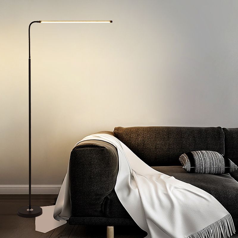 Linear Floor Light Modern Style Metal 1 Light Floor Light Fixtures for Bedroom