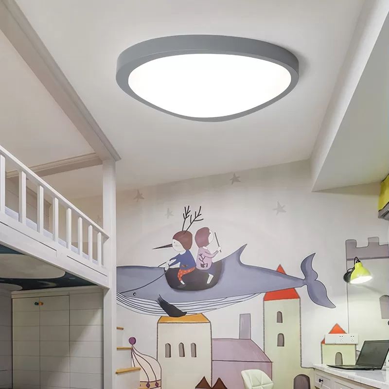 Acryl Driehoek LED Flush Plafond Licht Baby Kamer Macaron Loft Candy Gekleurde Plafond Lamp