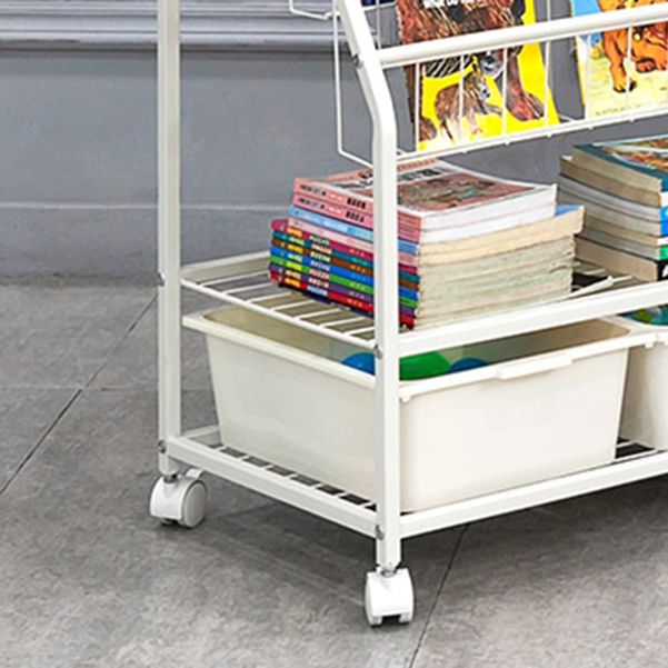 Warm White Freestanding Bookshelf Closed Back Children's Bookshelf