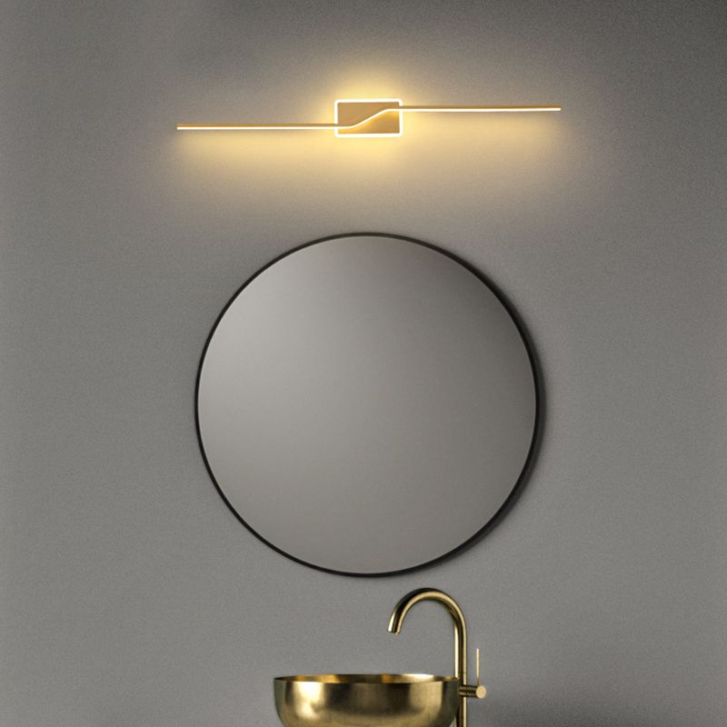 Contemporary Vanity Lights Metal Wall Light Fixtures in Gold for Bathroom