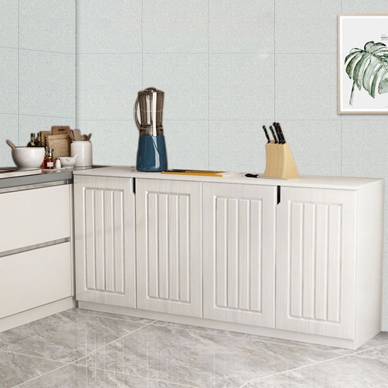 Modern Engineered Wood Sideboard 31.5"H White Buffet Server for Dining Room