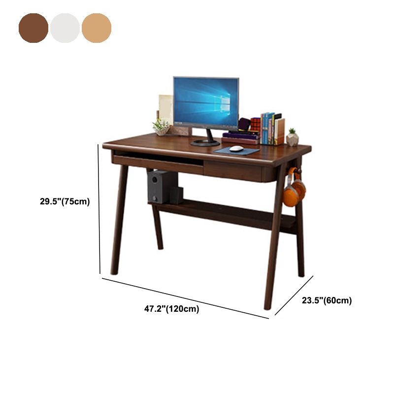 30" H Rectangular Computer Desk Modern Office Desk in Matte Finish