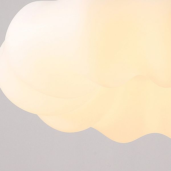 White Acrylic LED Ceiling Light in Modern Simplicity Cloud Shape Flush Mount for Bedroom