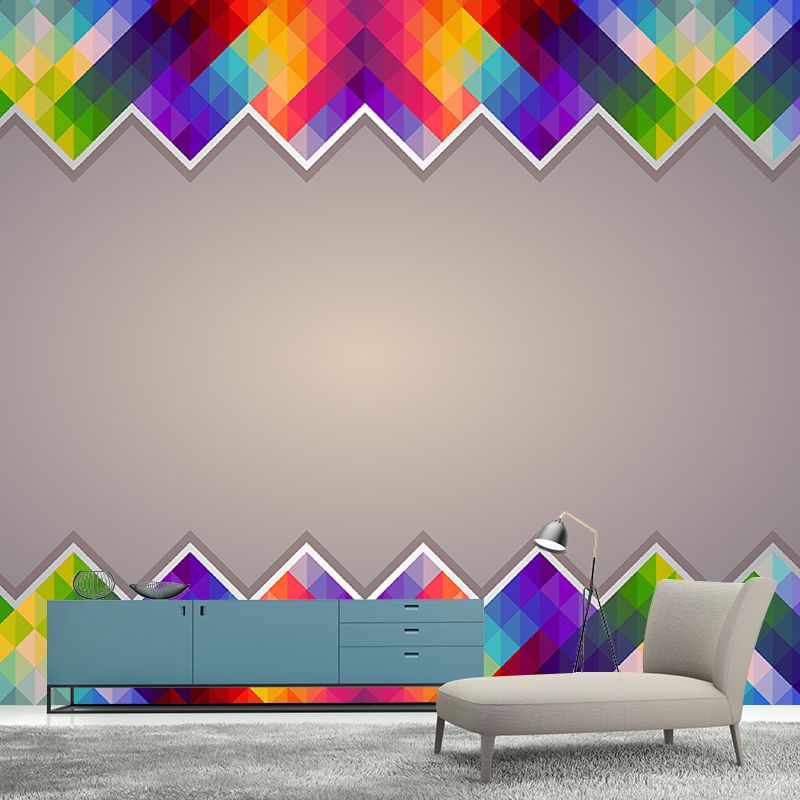 Stain Resistant Wall Mural Illustration Geometric Contemporary Wall Mural