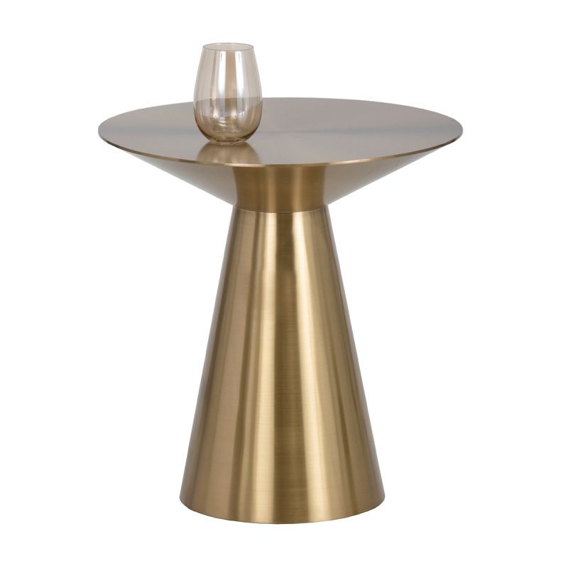 19.6"/21.6"/27.5" Tall Pedestal End Table Stainless Steel Round Side End Table