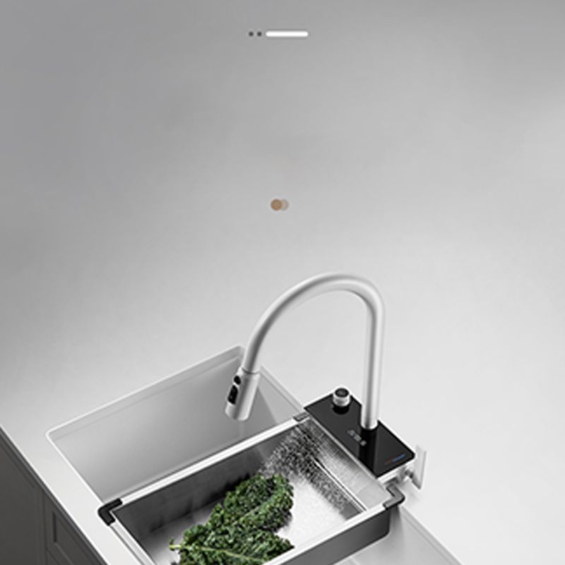 Single Bowl Kitchen Sink Stainless Steel Kitchen Sink with Drain Strainer Kit