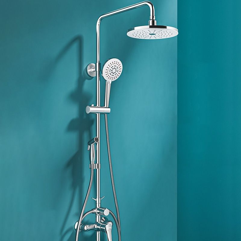 Modern Style Copper Shower System Spot Resist Wall Mounted Shower System