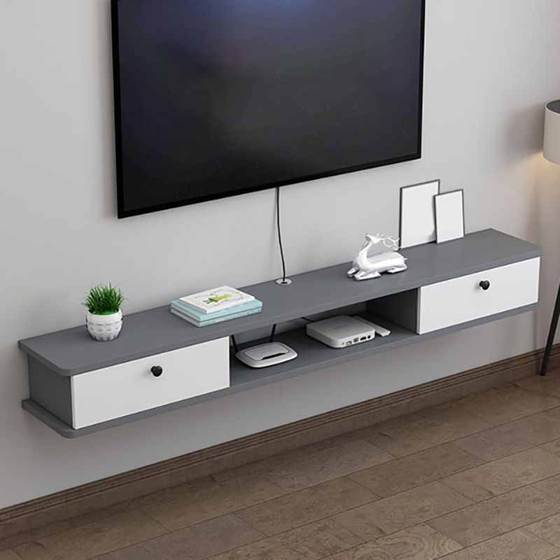 Engineered Wood TV Stand Modern Wall-mounted TV Cabinet with 2 Doors