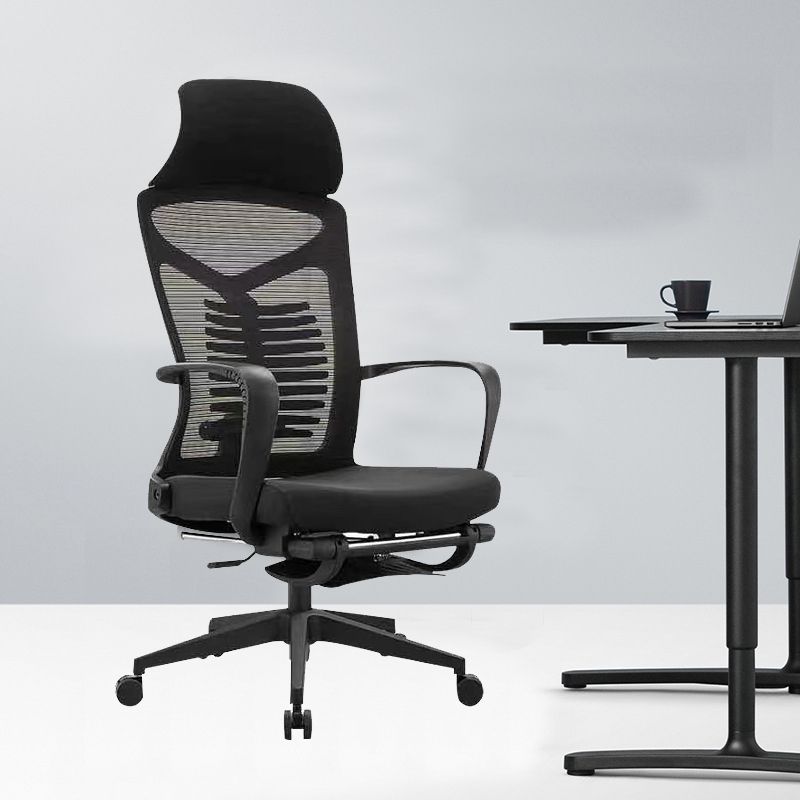 Modern Desk Chair Mesh/Leather Computer Chair High-Back Chair with Wheels