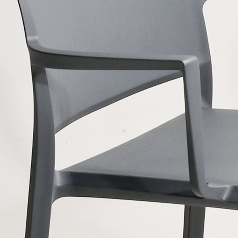 Contemporary Kitchen Dining Chair Home Plastic Dining Arm Chair