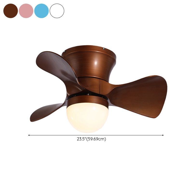 Nordic Style Ceiling Fan Lamp LED Round Shape Ceiling Fan Light for Children's Room