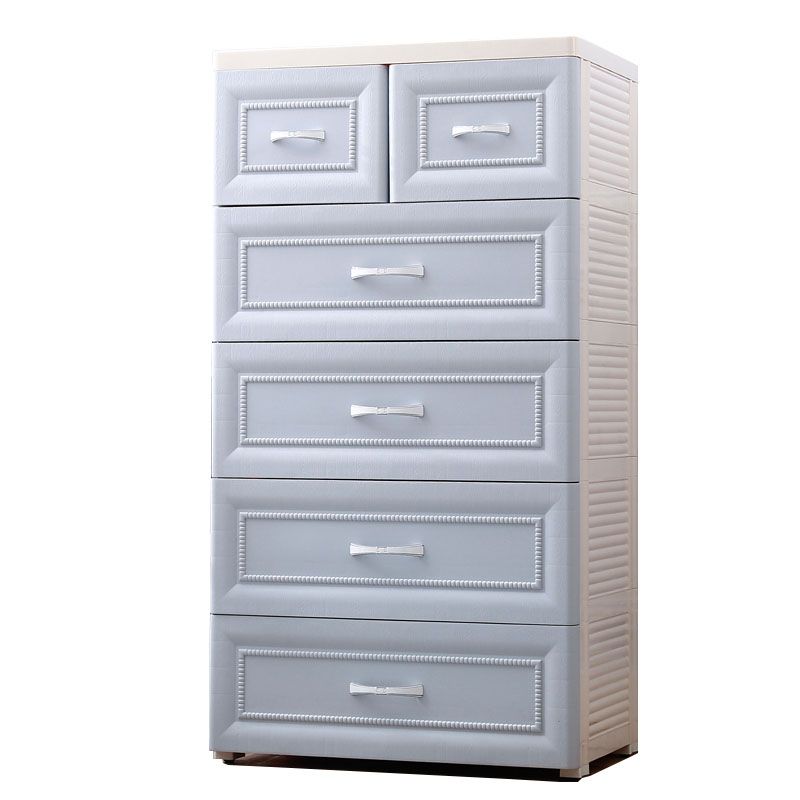 Contemporary Kids Dressers Vertical Plastic Kids Furniture with Drawers