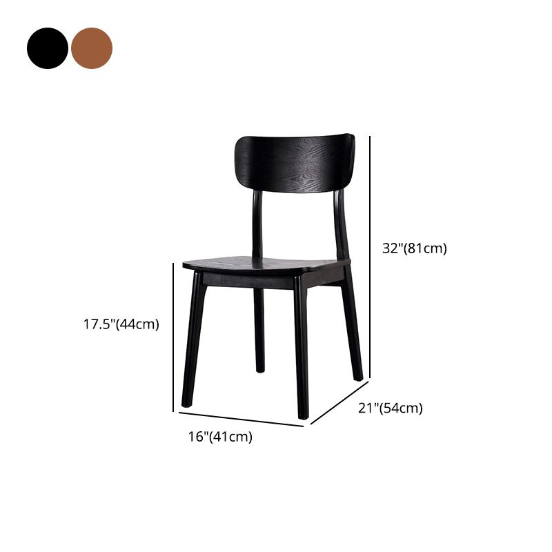 Industrial Armless Open Back Side Chairs for Home Wood Side Dining Chairs