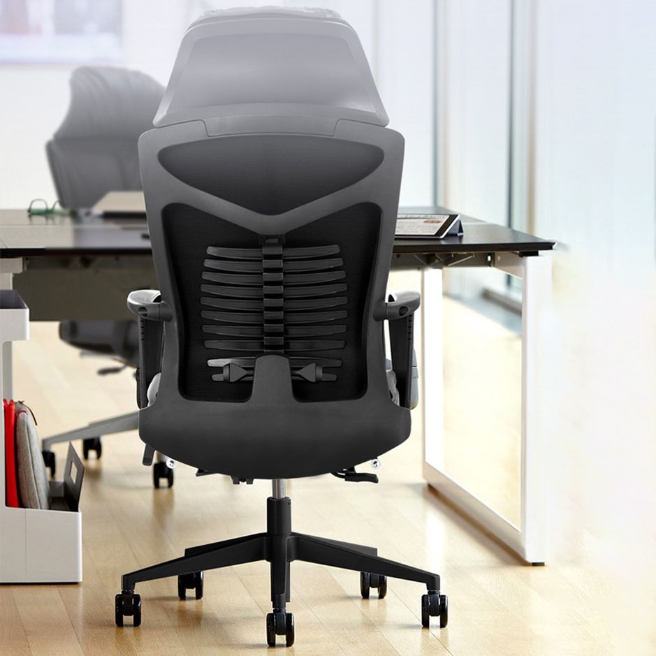 Swivel Headrest Office Chair Adjustable Seat Height Chair with Footrest