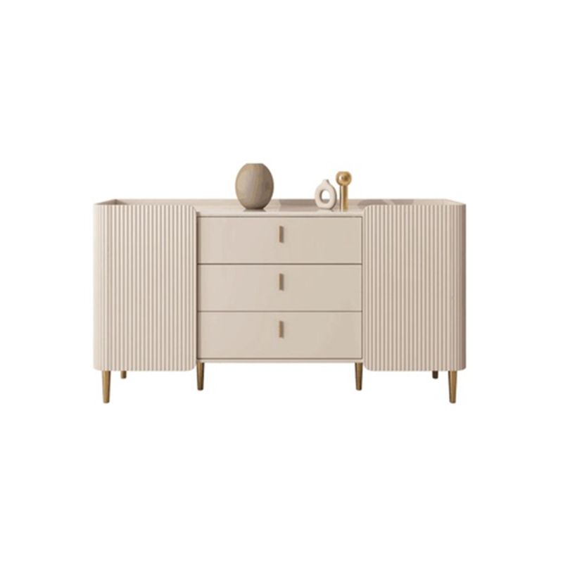 White Buffet Sideboard Dining Room Credenza with Drawers and Storage