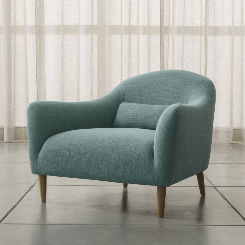 Sofá de lino de 3 asientos escandinavo curvado 33.86 "D ​​x 31.89" H Loveseat