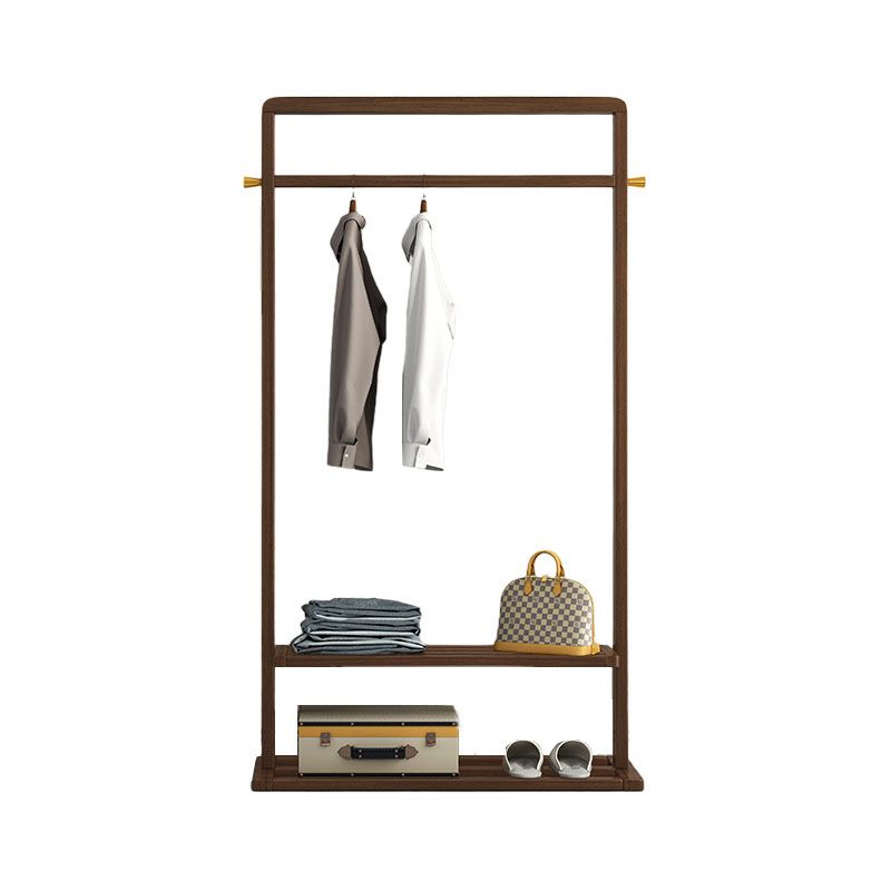 Contemporary Coat Hanger Solid Wood Shelve Design Coat Rack for Living Room