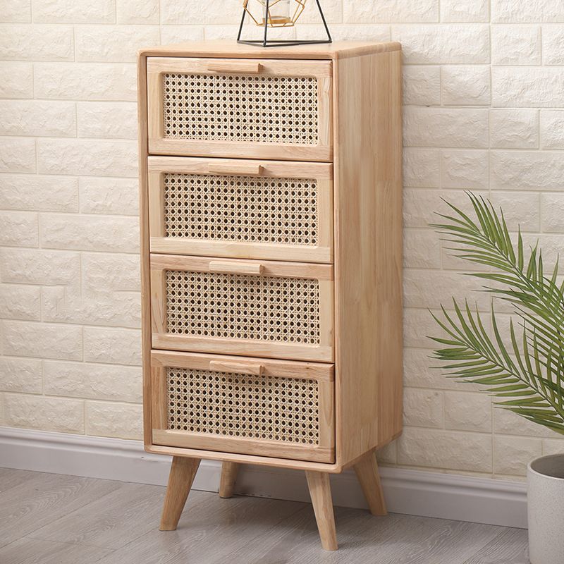 Contemporary Natural Storage Chest Soft-Close Drawers Wood Chest