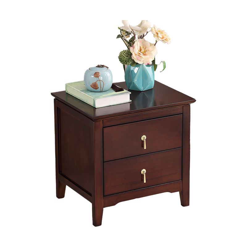 Drawer Storage Traditional Accent Table Nightstand Antique Finish Bed Nightstand