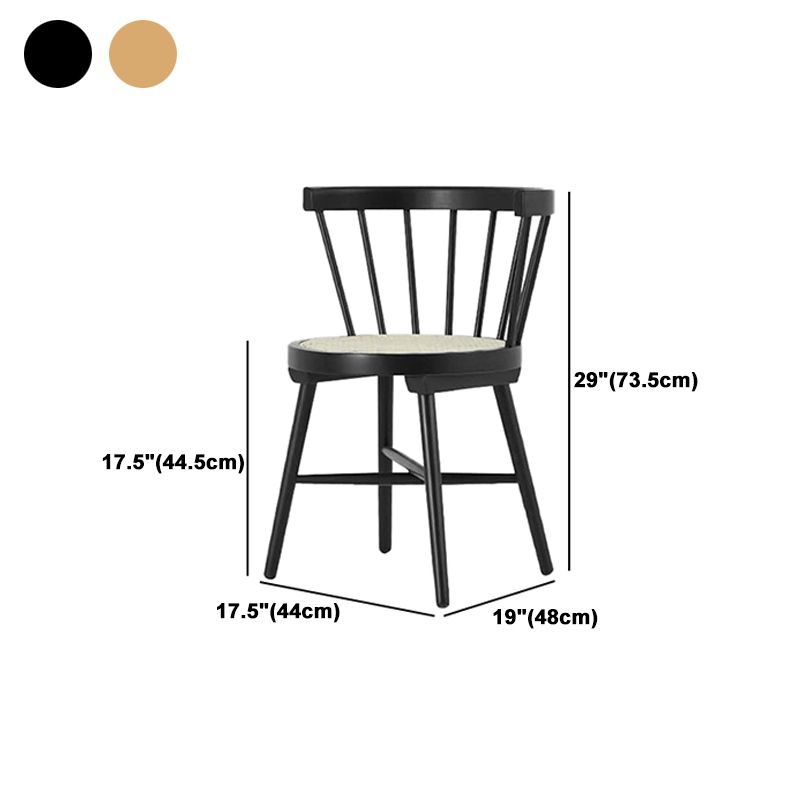 Traditional Wood Dining Armless Chairs Windsor Back Side Chair for Restaurant Use