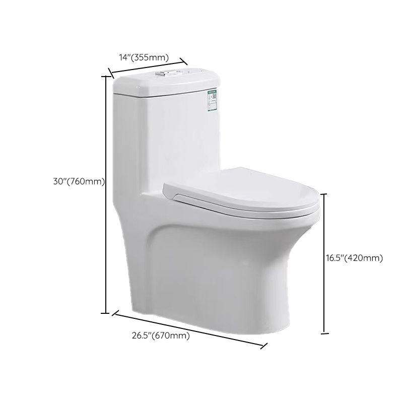 Modern Ceramic Flush Toilet Seat Included Toilet Bowl for Washroom