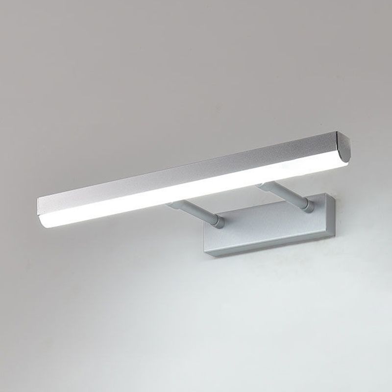 Modern Style Linear Wall Light Fixture Metal 1 Light LED Mirror Light for Bathroom