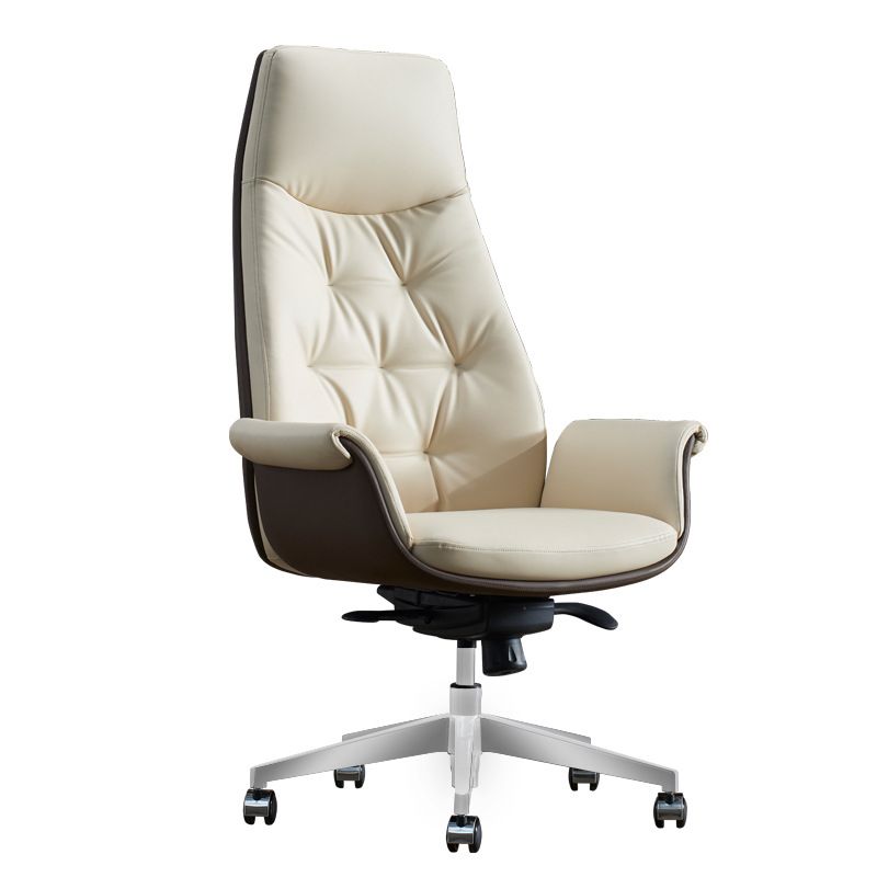 Modern Leather Managers Chair White Executive Chair for Office