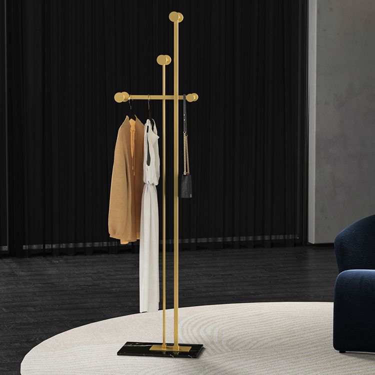 Modern Marble Free Standing Gorgeous Metal Coat Rack for Living Room