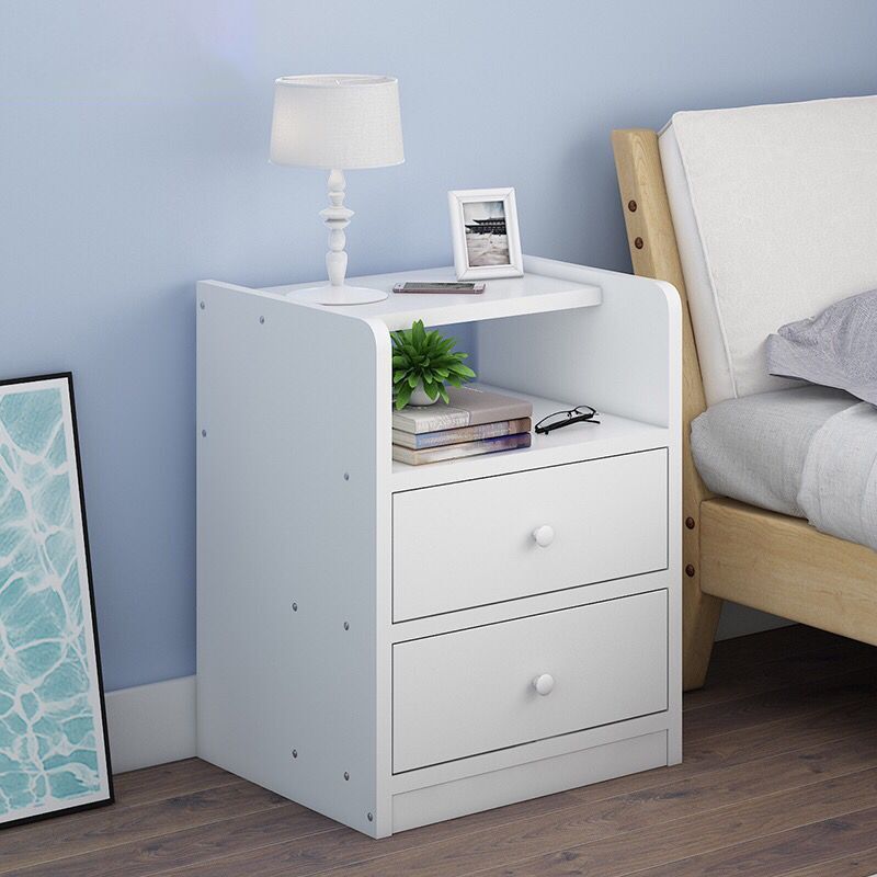 Modern Nightstand Wooden Night Table with Drawers for Bedroom