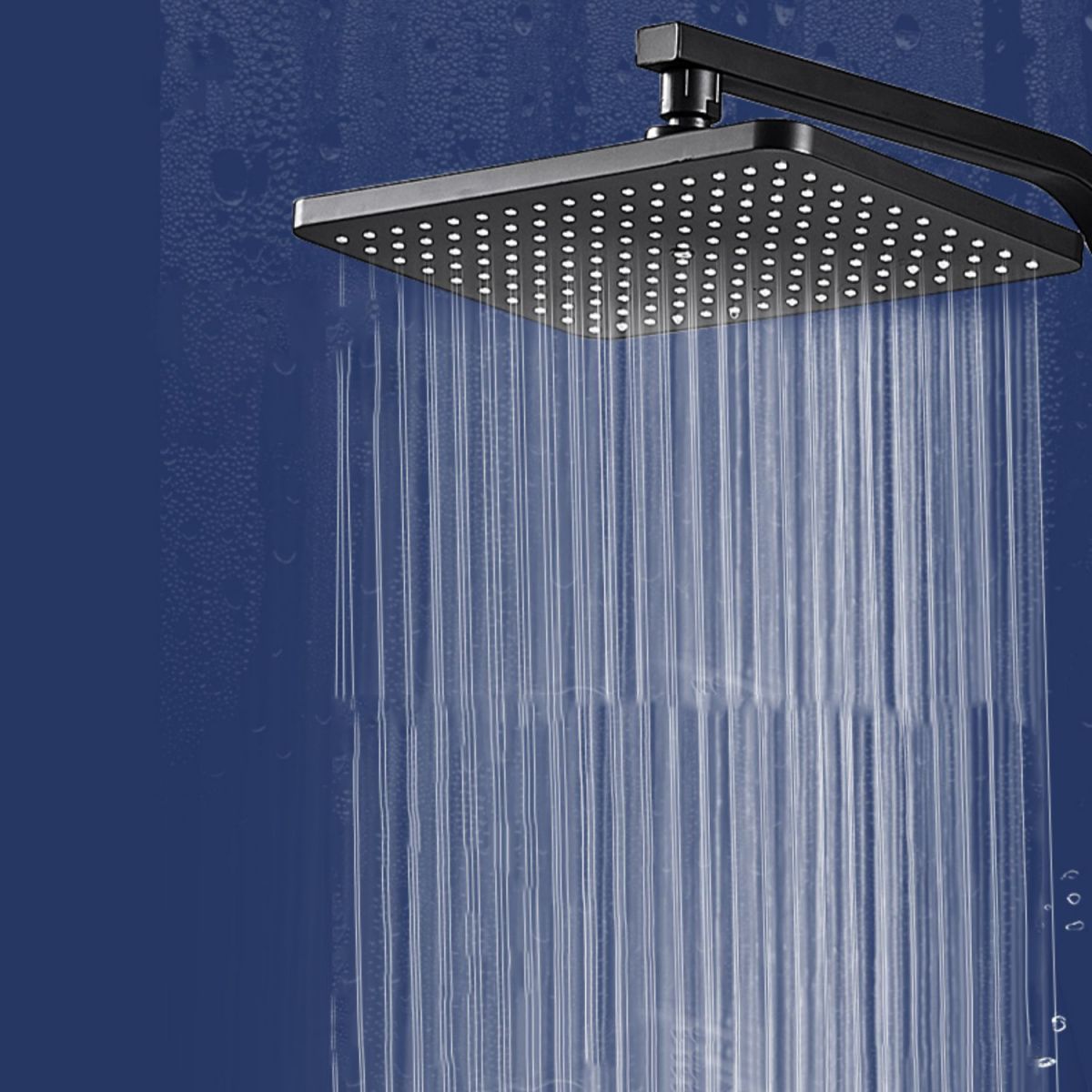 Modern Rectangle Shower Head Combo Standard Spray Pattern with Handheld Shower Head