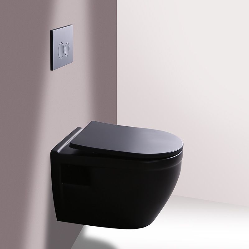 Modern Ceramic Flush Toilet Wall Mount Toilet Bowl for Washroom