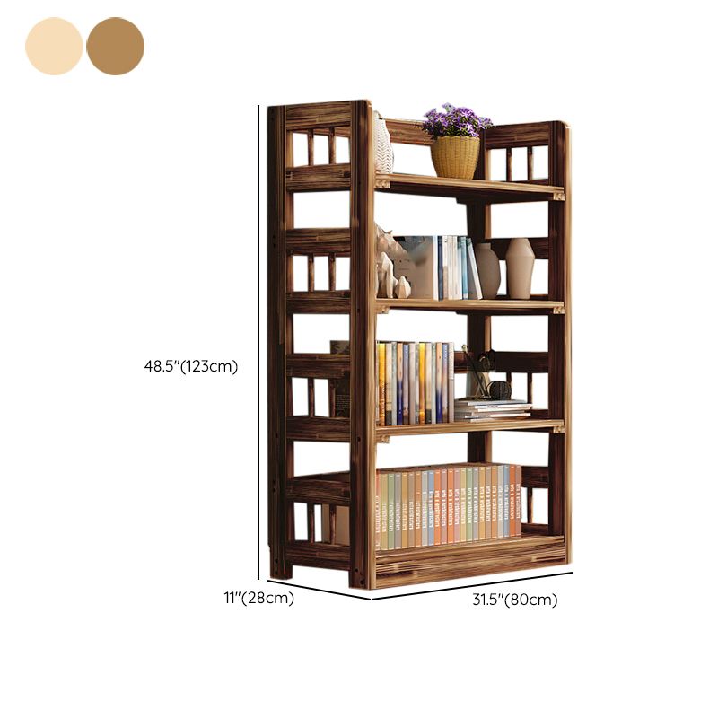 Contemporary Open Back Standard Kids Bookcase Solid Wood Standard Bookcase