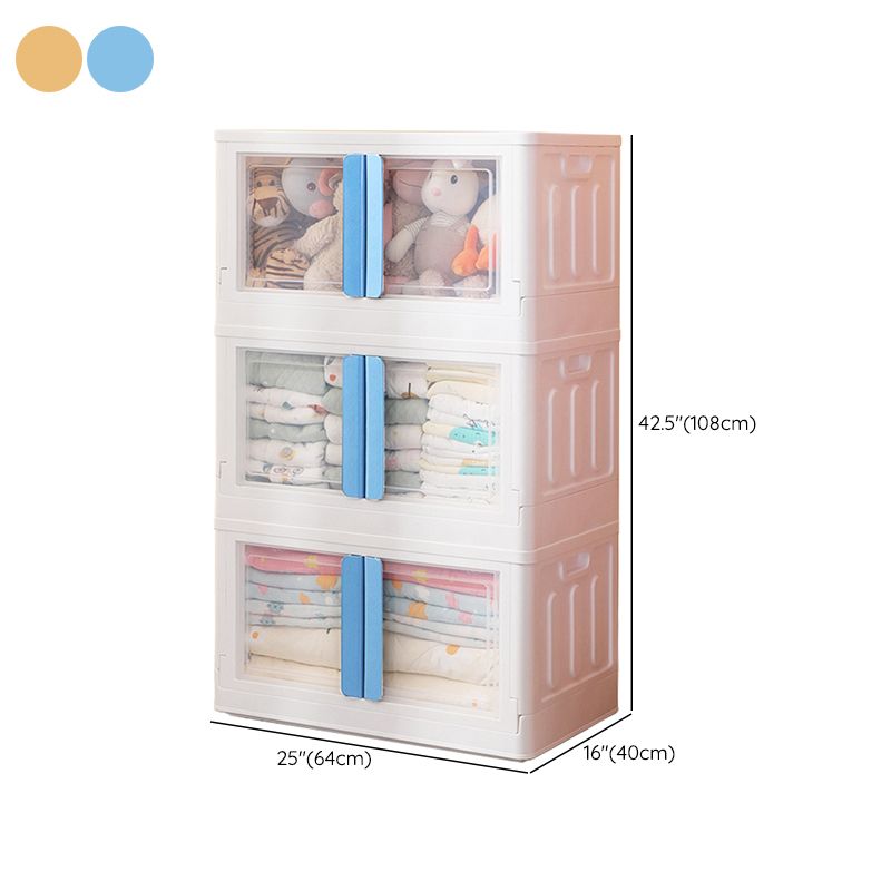 Contemporary Kids Closet Plastic Door Included Kid's Wardrobe for Bedroom