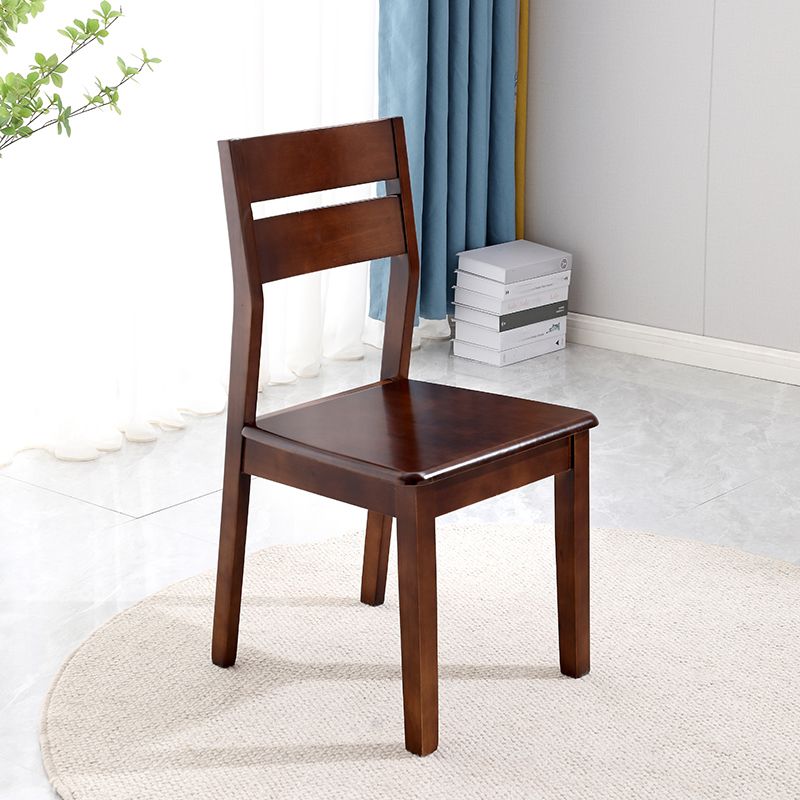 Contemporary Home Ladder Back Solid Wood Armless Dining Chair