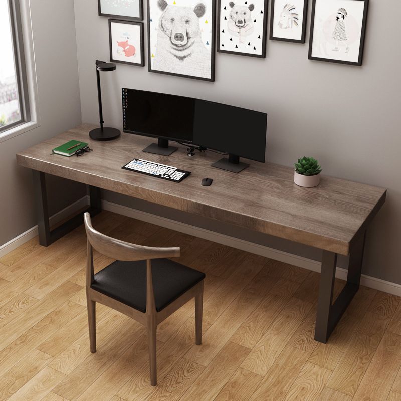 Contemporary Style Writing Desk Solid Wood Rectangular Home and Office Desk