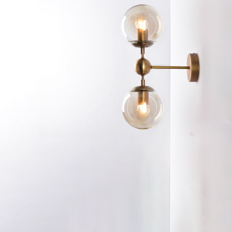 Industrial Glass Vanity Light Minimalist Wall Light Sconce for Washroom