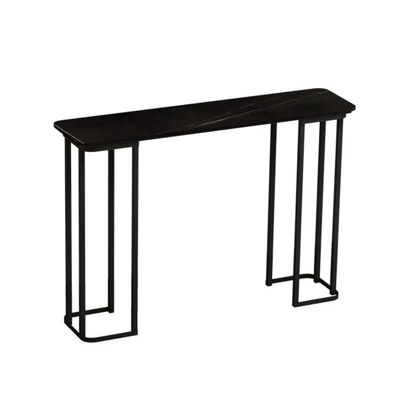 Modern Accent Table with Black Sled Base Console Table for Hall