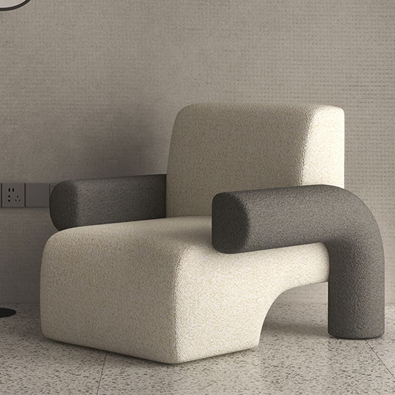 Modern Wool Blend Accent Armchair with Tight Back for Living Room
