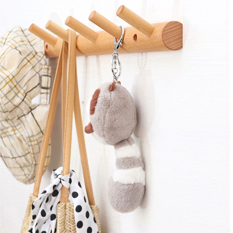 Modern Entryway Kit Wood Wall-Mounted with Hooks Coat Hanger