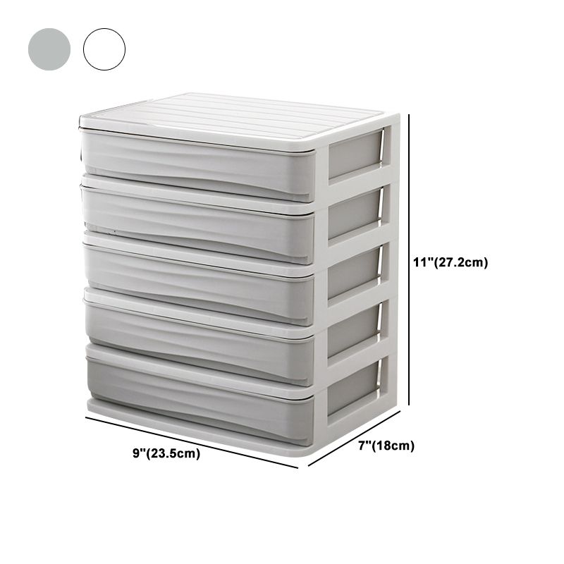 Modern Plastic Cabinet with Drawers Vertical Filing Cabinet for Office