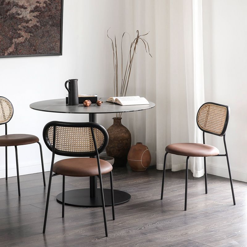 Armless Dining Chairs Industrial Kitchen Side Chairs for Dining Room