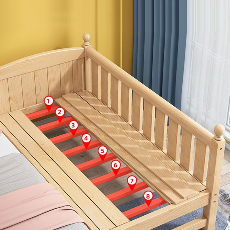 Modern Nursery Crib Solid Wood Nursery Crib Bed with Guardrail