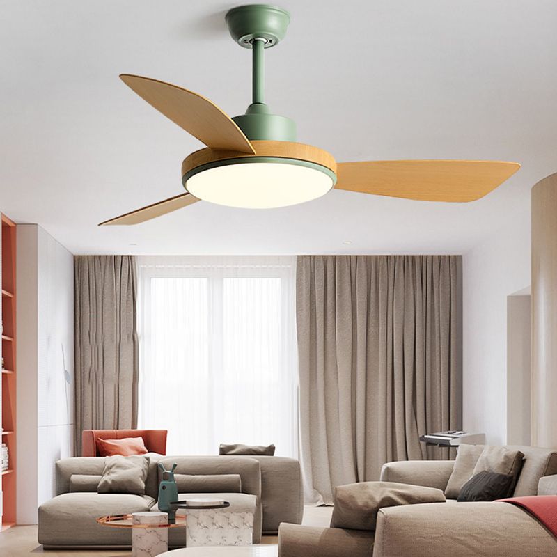 Modern Ceiling Fan Light Fixture Colorful LED Ceiling Lamp for Bedroom